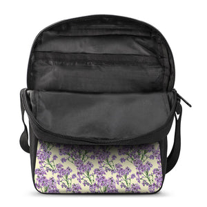 Watercolor Lavender Pattern Print Rectangular Crossbody Bag