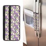 Watercolor Lavender Pattern Print Refrigerator Handle Covers
