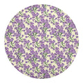 Watercolor Lavender Pattern Print Round Blanket