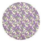 Watercolor Lavender Pattern Print Round Blanket