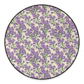 Watercolor Lavender Pattern Print Round Floor Mat