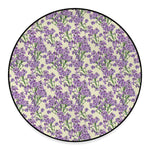 Watercolor Lavender Pattern Print Round Floor Mat