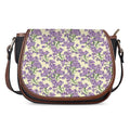 Watercolor Lavender Pattern Print Saddle Bag