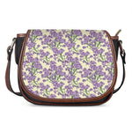 Watercolor Lavender Pattern Print Saddle Bag