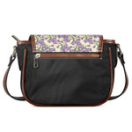 Watercolor Lavender Pattern Print Saddle Bag