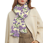 Watercolor Lavender Pattern Print Scarf