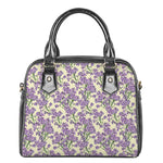 Watercolor Lavender Pattern Print Shoulder Handbag