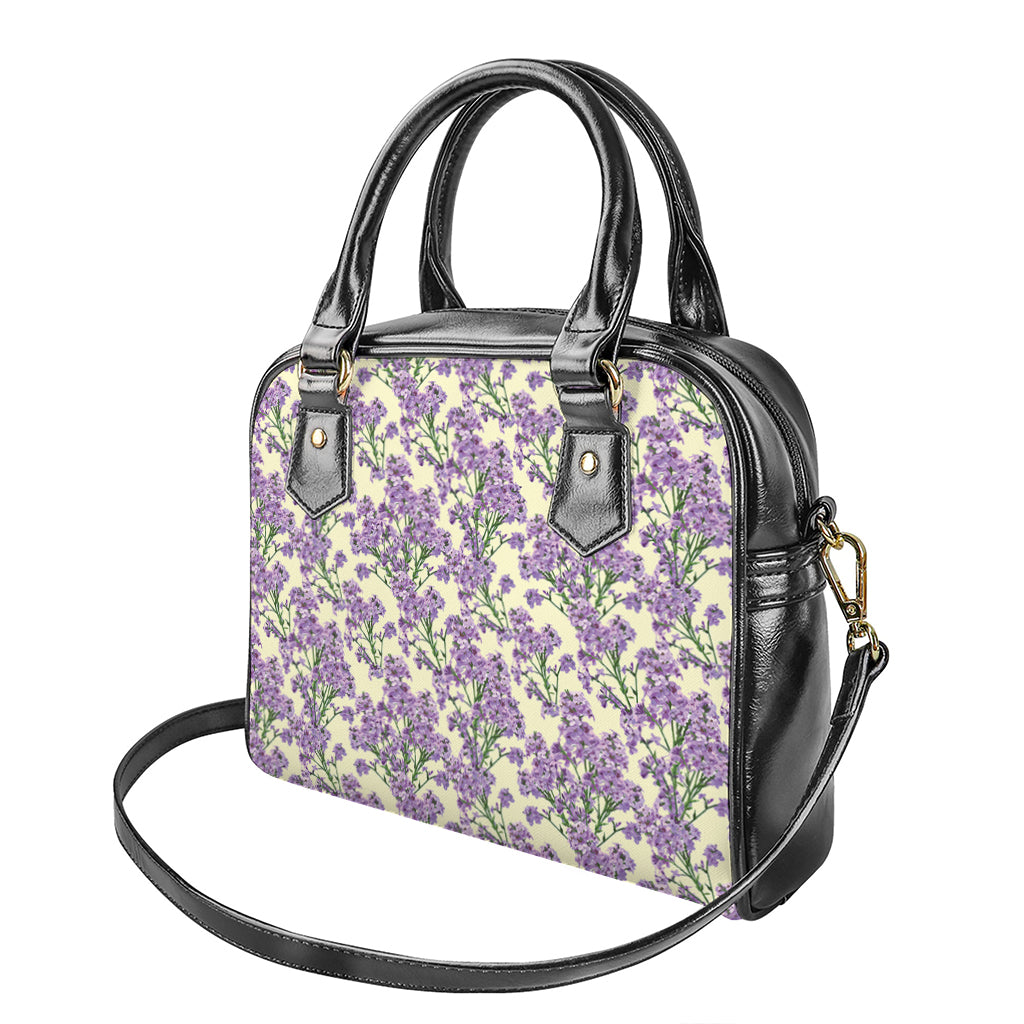 Watercolor Lavender Pattern Print Shoulder Handbag
