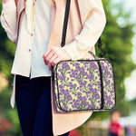 Watercolor Lavender Pattern Print Shoulder Strap Bible Bag