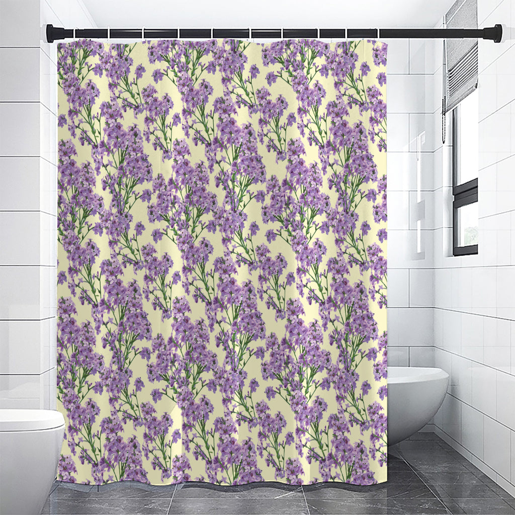 Watercolor Lavender Pattern Print Shower Curtain