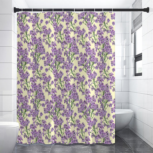 Watercolor Lavender Pattern Print Shower Curtain