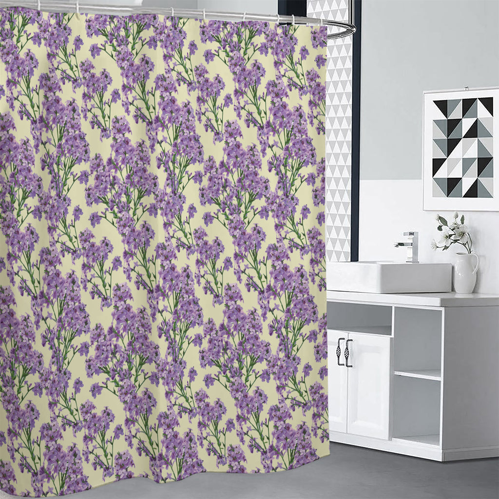 Watercolor Lavender Pattern Print Shower Curtain