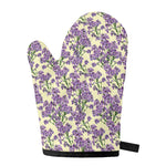 Watercolor Lavender Pattern Print Single Oven Mitt