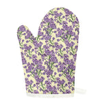 Watercolor Lavender Pattern Print Single Oven Mitt