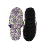 Watercolor Lavender Pattern Print Slippers