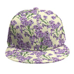 Watercolor Lavender Pattern Print Snapback Cap