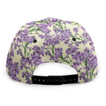 Watercolor Lavender Pattern Print Snapback Cap