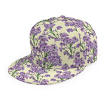 Watercolor Lavender Pattern Print Snapback Cap