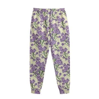 Watercolor Lavender Pattern Print Sweatpants