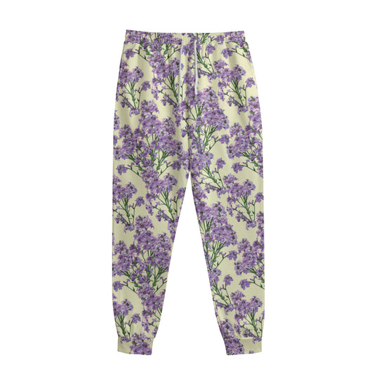 Watercolor Lavender Pattern Print Sweatpants