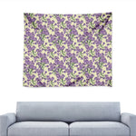 Watercolor Lavender Pattern Print Tapestry