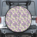 Watercolor Lavender Pattern Print Tire Cover