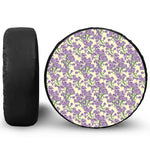 Watercolor Lavender Pattern Print Tire Cover