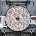Watercolor Lavender Pattern Print Tire Cover With Camera Hole