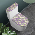 Watercolor Lavender Pattern Print Toilet Lid And Tank Cover Set