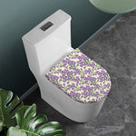 Watercolor Lavender Pattern Print Toilet Lid Cover