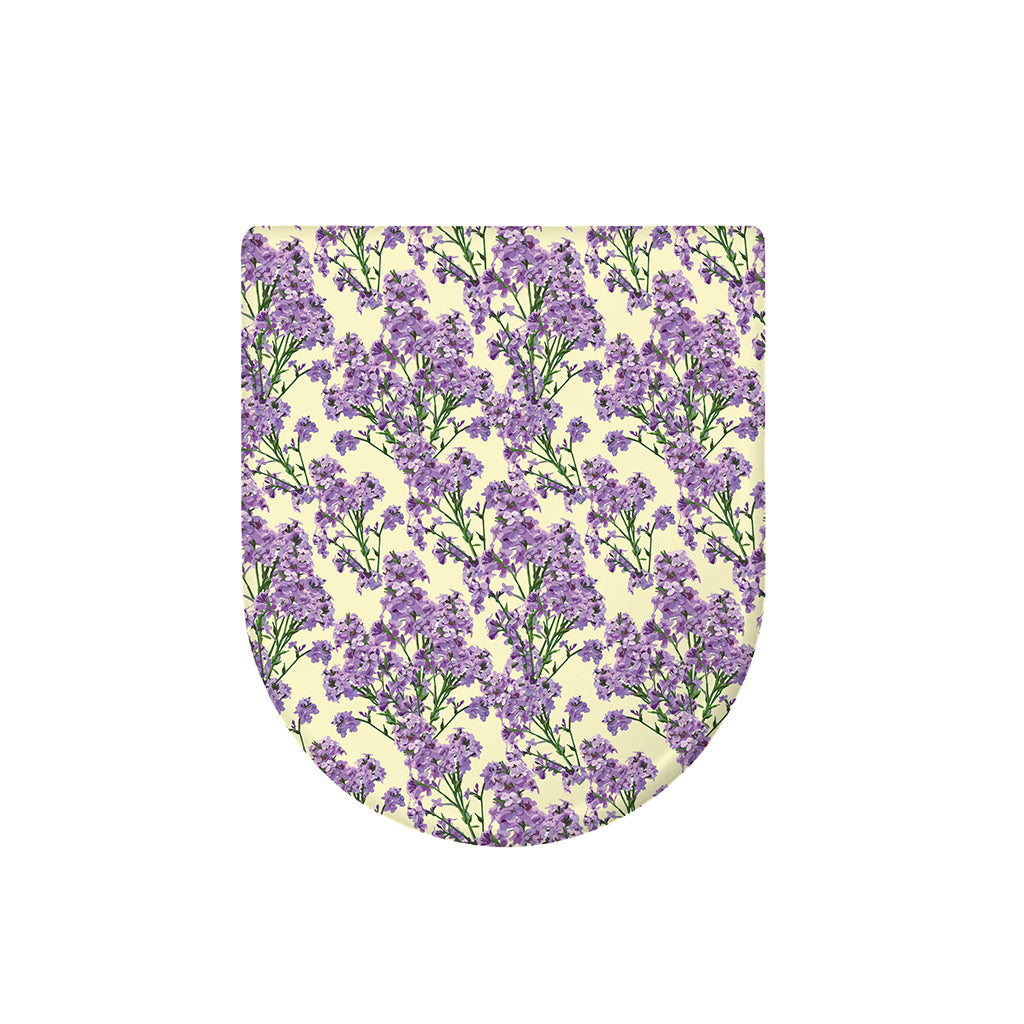 Watercolor Lavender Pattern Print Toilet Lid Cover