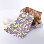 Watercolor Lavender Pattern Print Towel