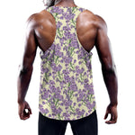 Watercolor Lavender Pattern Print Training Tank Top