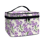Watercolor Lavender Pattern Print Travel Makeup Bag