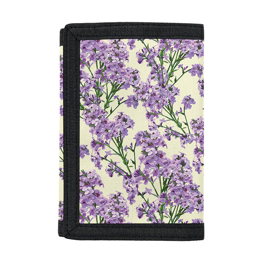 Watercolor Lavender Pattern Print Trifold Wallet