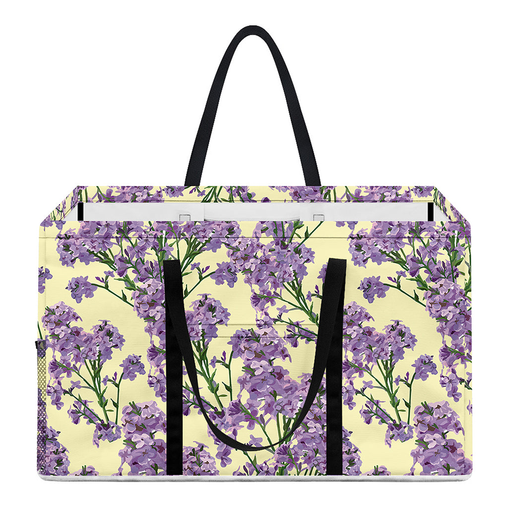 Watercolor Lavender Pattern Print Utility Tote Bag
