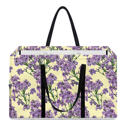 Watercolor Lavender Pattern Print Utility Tote Bag