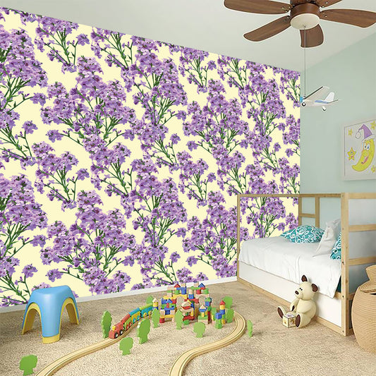 Watercolor Lavender Pattern Print Wall Sticker