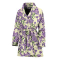 Watercolor Lavender Pattern Print Women's Bathrobe