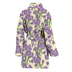 Watercolor Lavender Pattern Print Women's Bathrobe