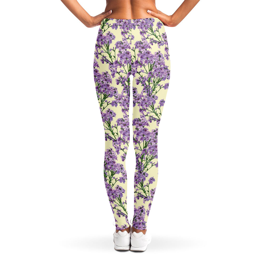 Watercolor Lavender Pattern Print Women's Leggings