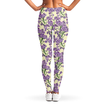 Watercolor Lavender Pattern Print Women's Leggings