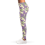Watercolor Lavender Pattern Print Women's Leggings