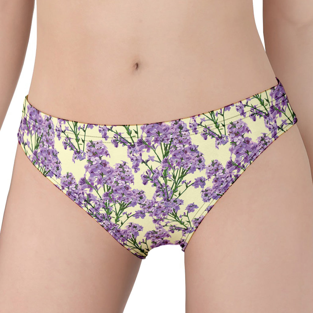 Watercolor Lavender Pattern Print Women's Panties