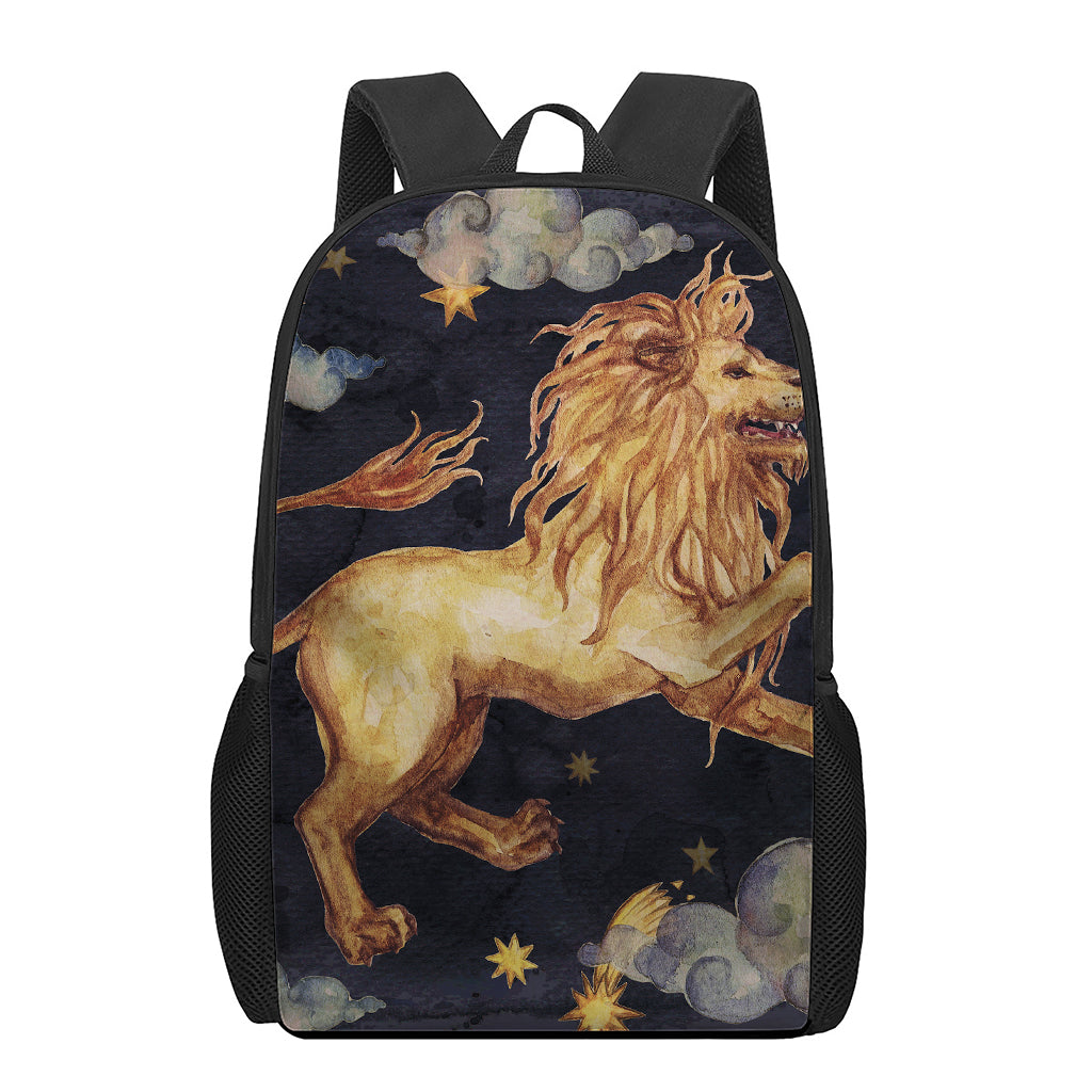 Watercolor Leo Zodiac Sign Print 17 Inch Backpack