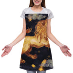 Watercolor Leo Zodiac Sign Print Adjustable Apron