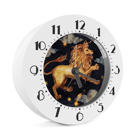 Watercolor Leo Zodiac Sign Print Alarm Clock