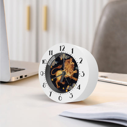 Watercolor Leo Zodiac Sign Print Alarm Clock