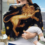 Watercolor Leo Zodiac Sign Print Baby Seat Cover