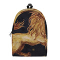 Watercolor Leo Zodiac Sign Print School Backpack